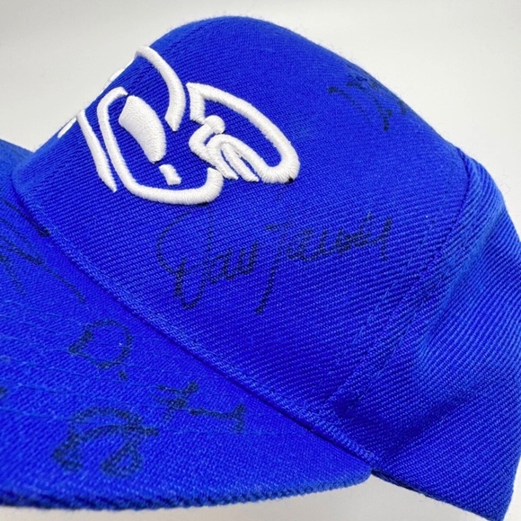 NFL Players Association Signed Blue w White Adjustable Strapback Players Inc Hat - Picture 8 of 16